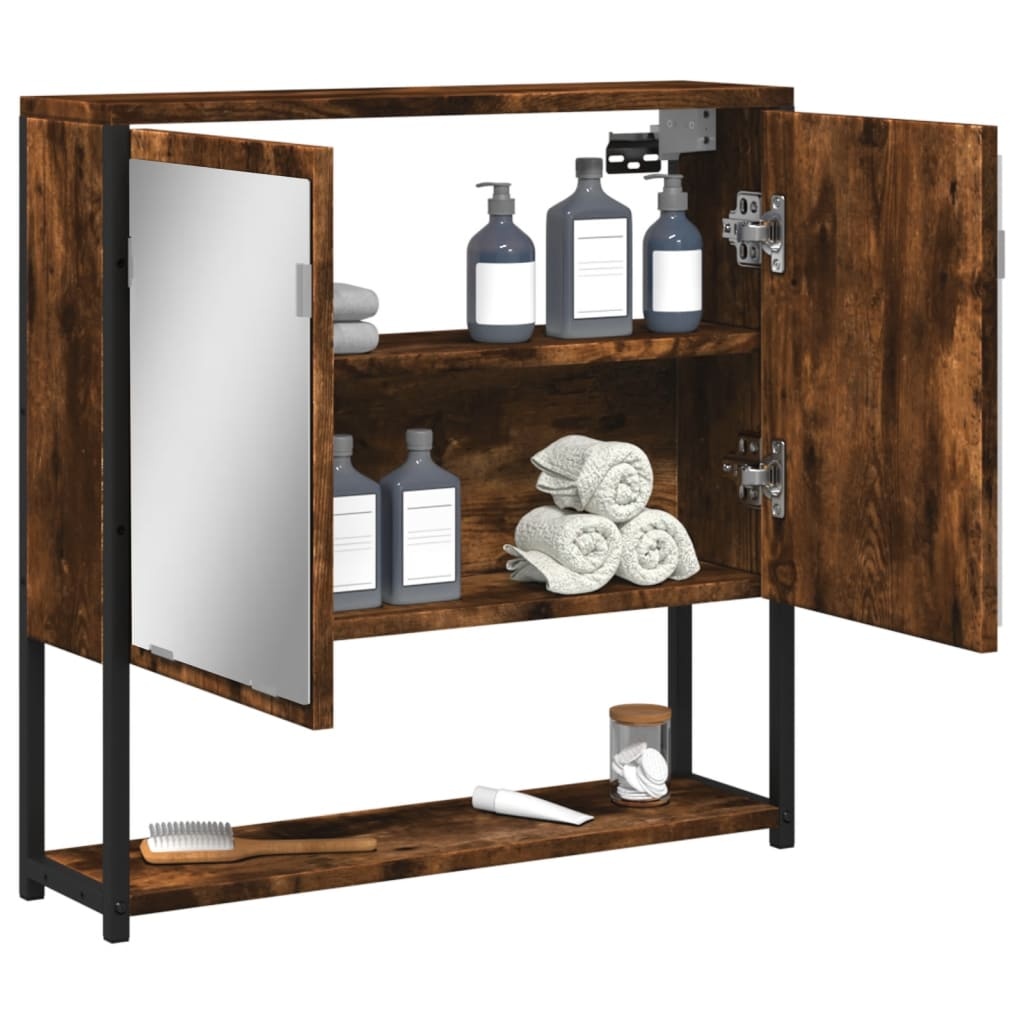 Retouren: Spiegelkast Gerookt Eiken 60x60 cm (53% korting)