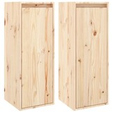 vidaXL Wandkasten Grenenhout (2 st.) 30x30x80 cm - 34% Korting