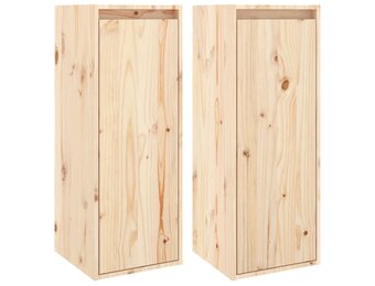vidaXL Wandkasten Grenenhout (2 st.) 30x30x80 cm - 34% Korting