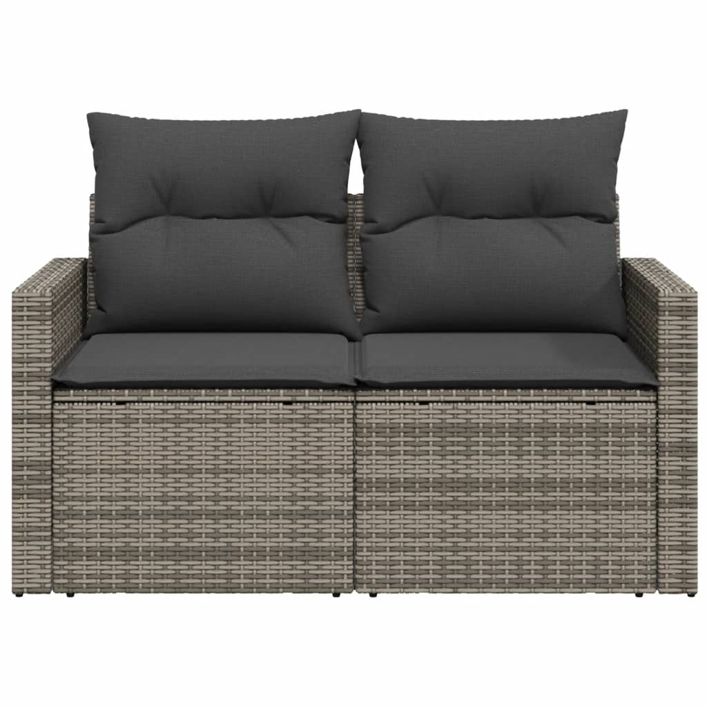 vidaXL Tuinbank 2-zits Poly Rattan Grijs - 35% Korting