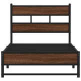 vidaXL Bedframe Metaal Bruin Eiken 80x200cm - 34% Korting!