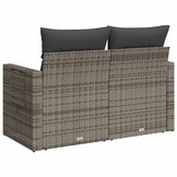 vidaXL Tuinbank 2-zits Poly Rattan Grijs - 35% Korting