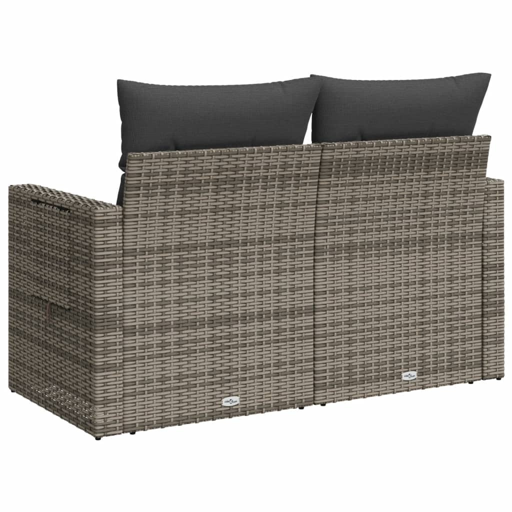 vidaXL Tuinbank 2-zits Poly Rattan Grijs - 35% Korting