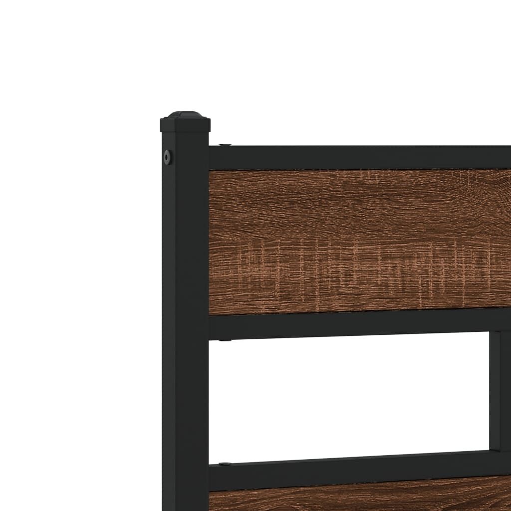vidaXL Bedframe Metaal Bruin Eiken 80x200cm - 34% Korting!