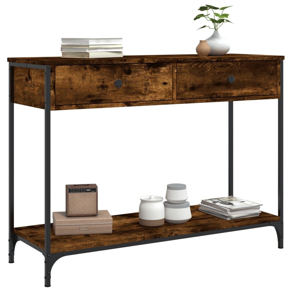 vidaXL Wandtafel Gerookt Eikenhout 52% Korting