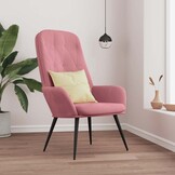 VidaXL Relaxstoel Fluweel Roze - 34% Korting!