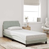 vidaXL Bedframe Fluweel Lichtgrijs 90x190 cm (34% Korting)