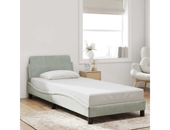vidaXL Bedframe Fluweel Lichtgrijs 90x190 cm (34% Korting)