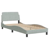vidaXL Bedframe Fluweel Lichtgrijs 90x190 cm (34% Korting)