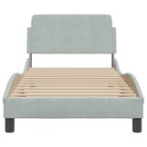 vidaXL Bedframe Fluweel Lichtgrijs 90x190 cm (34% Korting)