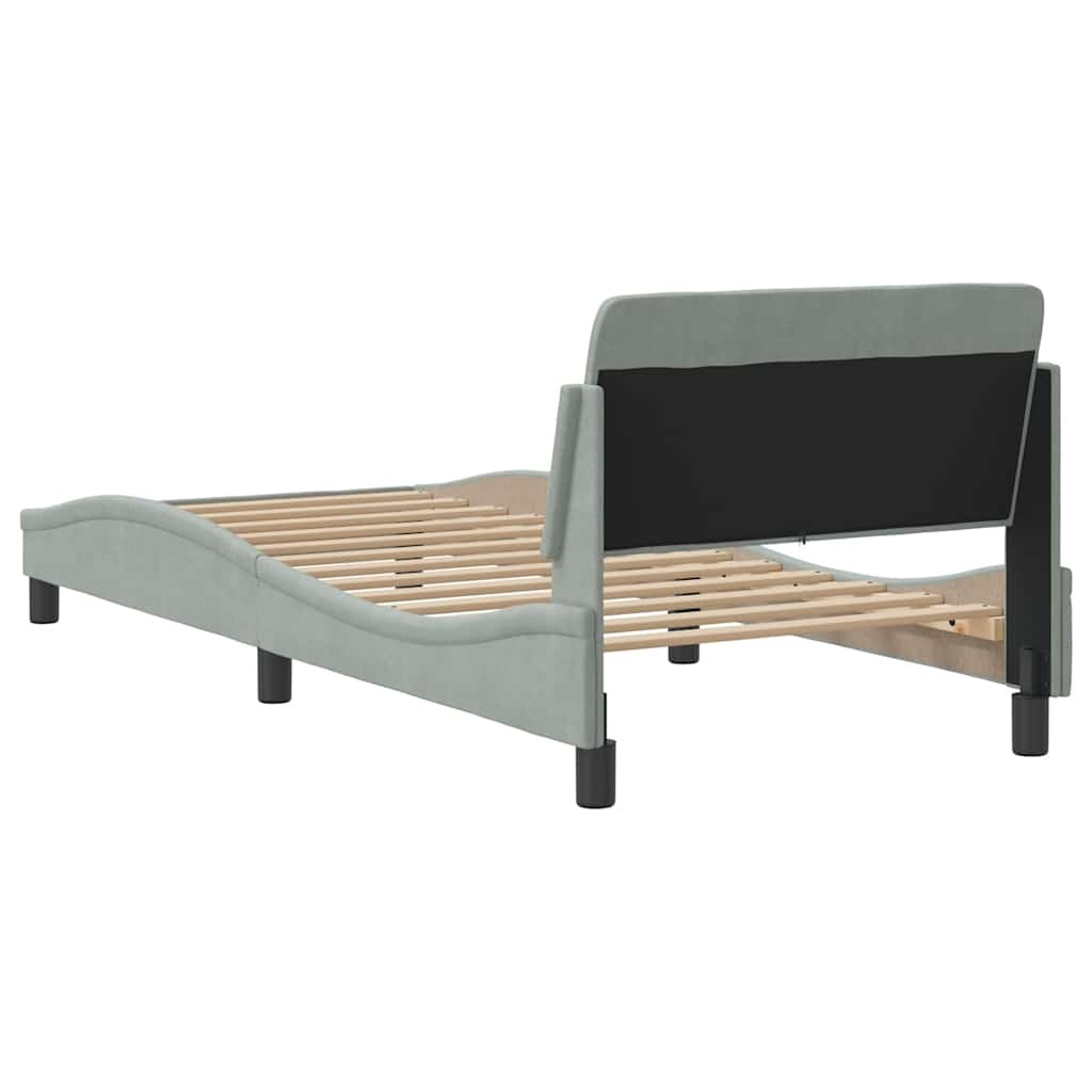 vidaXL Bedframe Fluweel Lichtgrijs 90x190 cm (34% Korting)