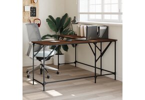 vidaXL L-Bureau Bruin Eiken - 149x149x75 cm | 53% Korting