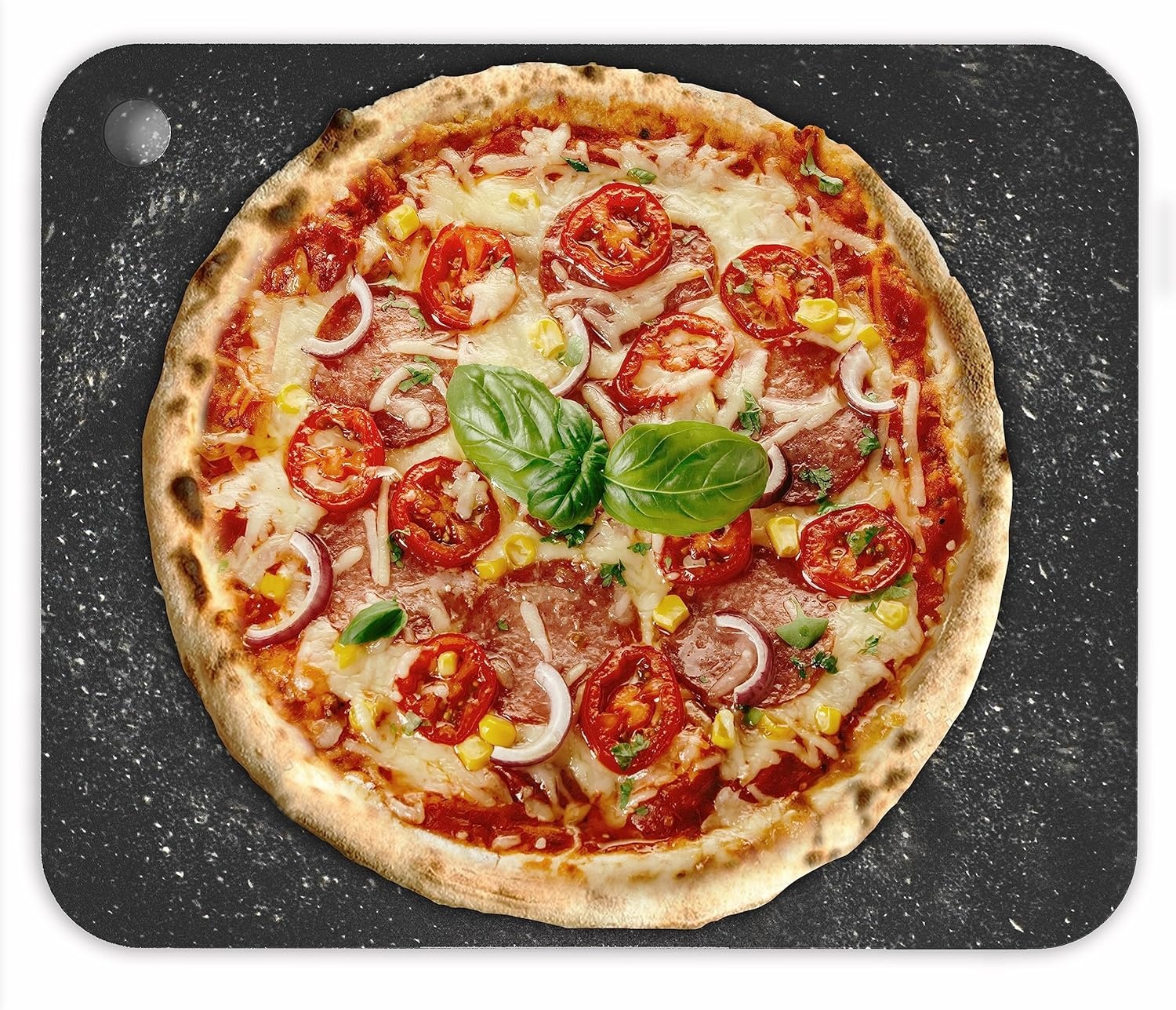 Chef Pomodoro Pizza Staal 40.6 x 33.6 cm - 6mm dik, voor Oven en Grill