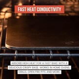 Chef Pomodoro Pizza Staal 40.6 x 33.6 cm - 6mm dik, voor Oven en Grill