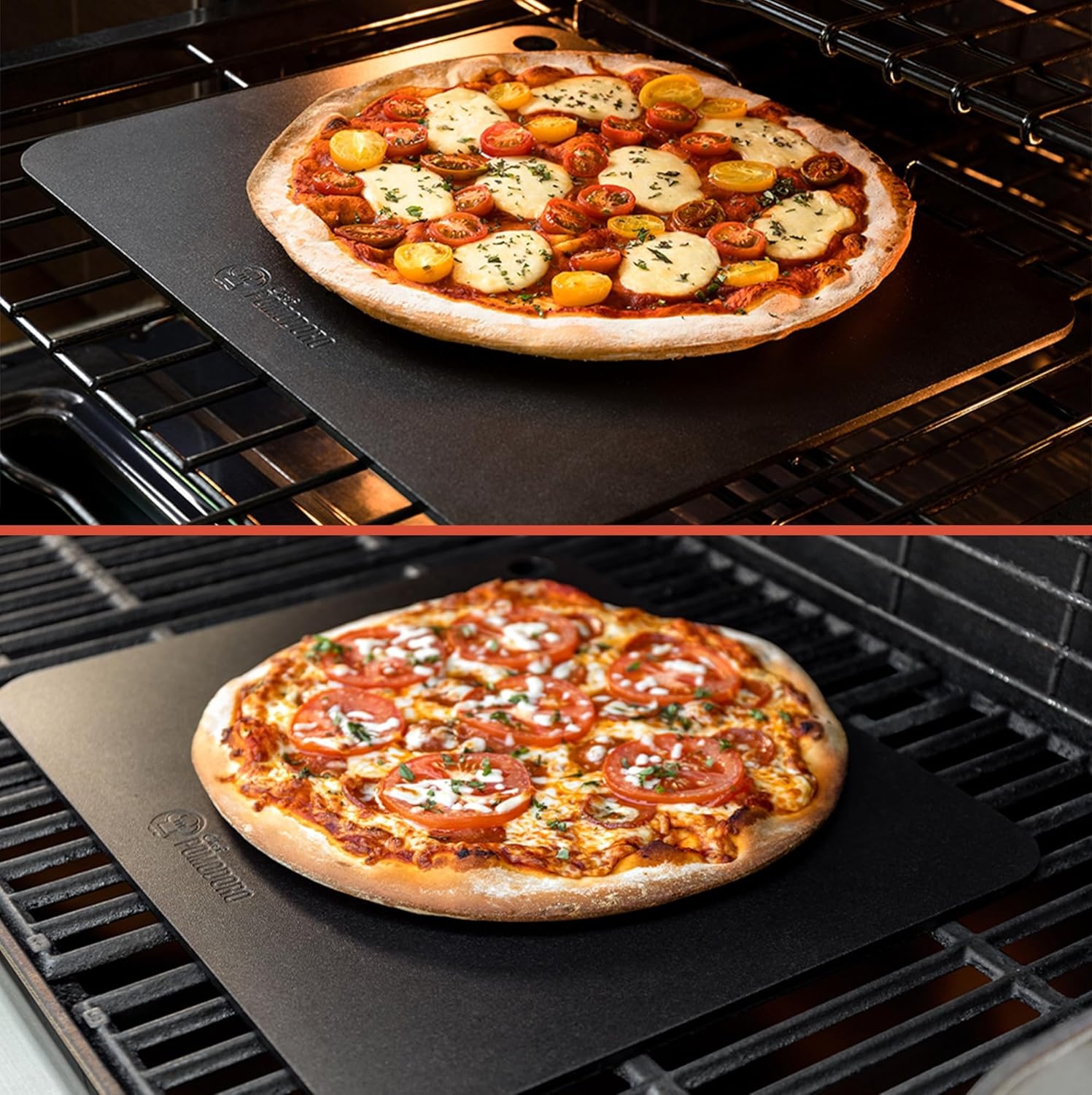 Chef Pomodoro Pizza Staal 40.6 x 33.6 cm - 6mm dik, voor Oven en Grill