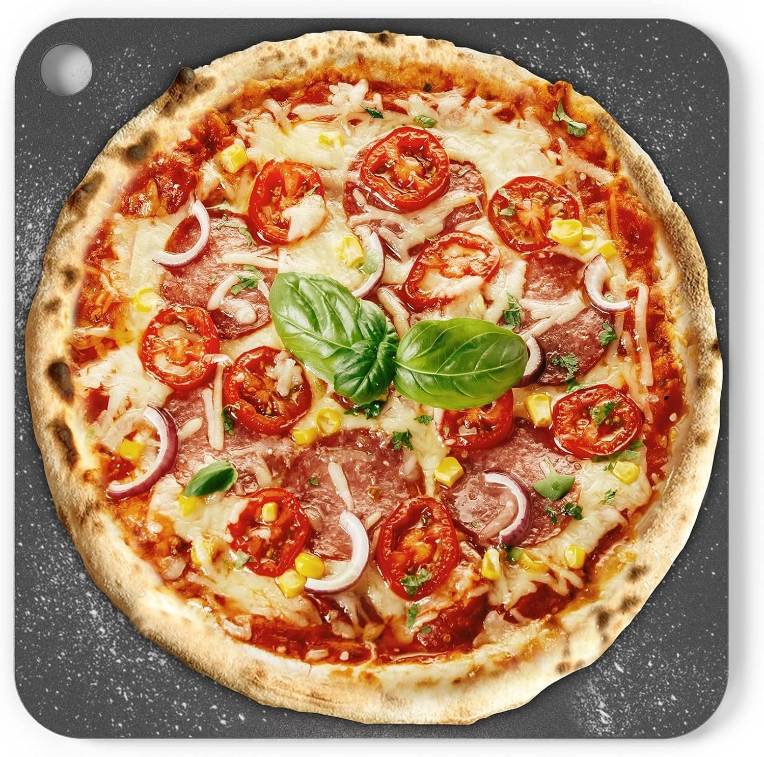 Chef Pomodoro Pizza Staal 40.6 x 33.6 cm - 6mm dik, voor Oven en Grill