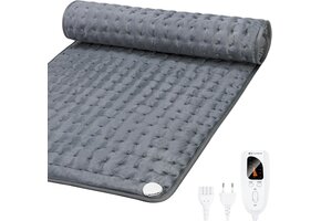 Verwarmingskussen 92x50cm Grijs - 6 Warmtestanden & Timer