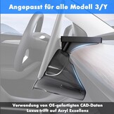 QKIIP Magnetische Acryl Opbergplank voor Tesla Model 3/Y - Gemakkelijke Installatie