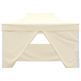 vidaXL Vouwtent pop-up met 4 zijwanden 3x4,5 m crèmewit