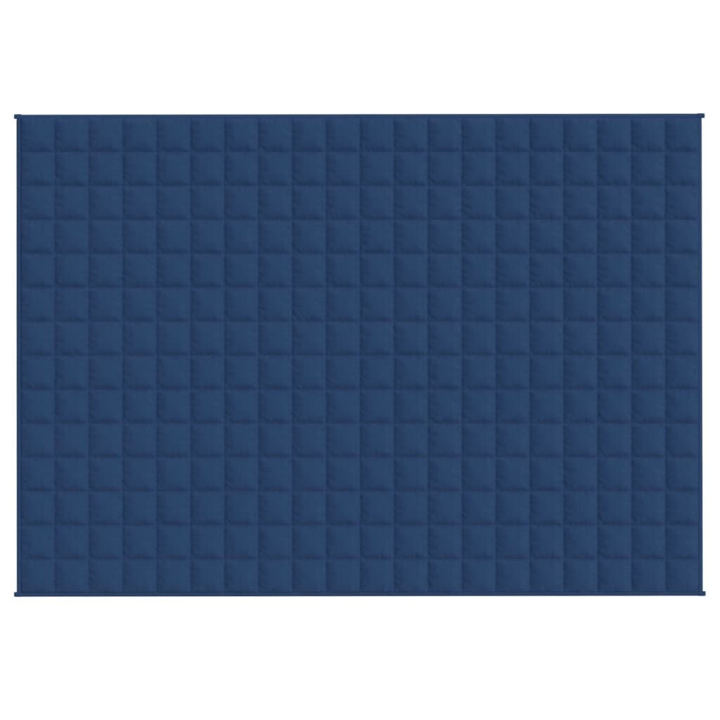 vidaXL Verzwaringsdeken 140x200 cm 6 kg stof blauw