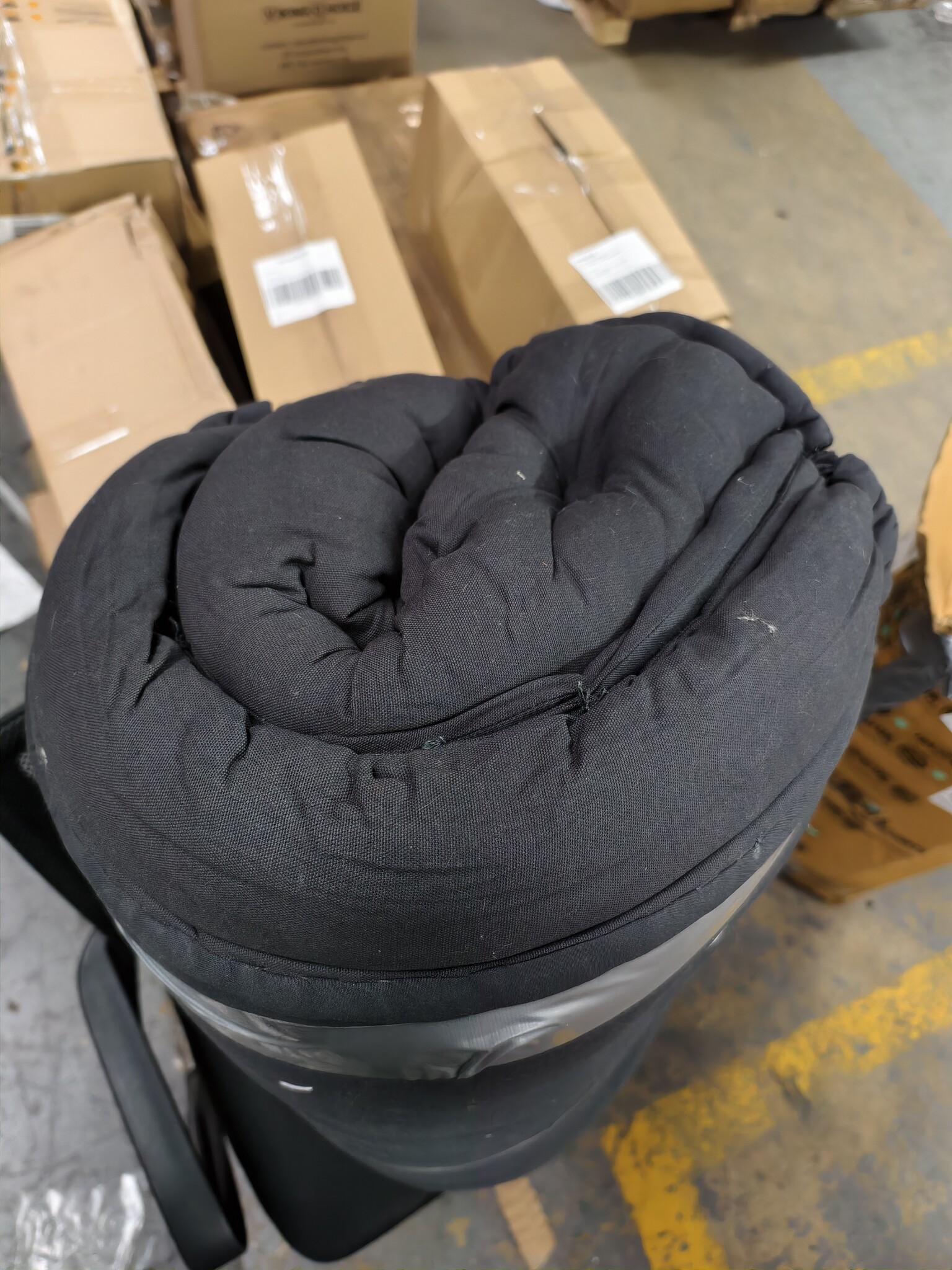 vidaXL Poef modulair 70x70x54 stof antracietkleurig