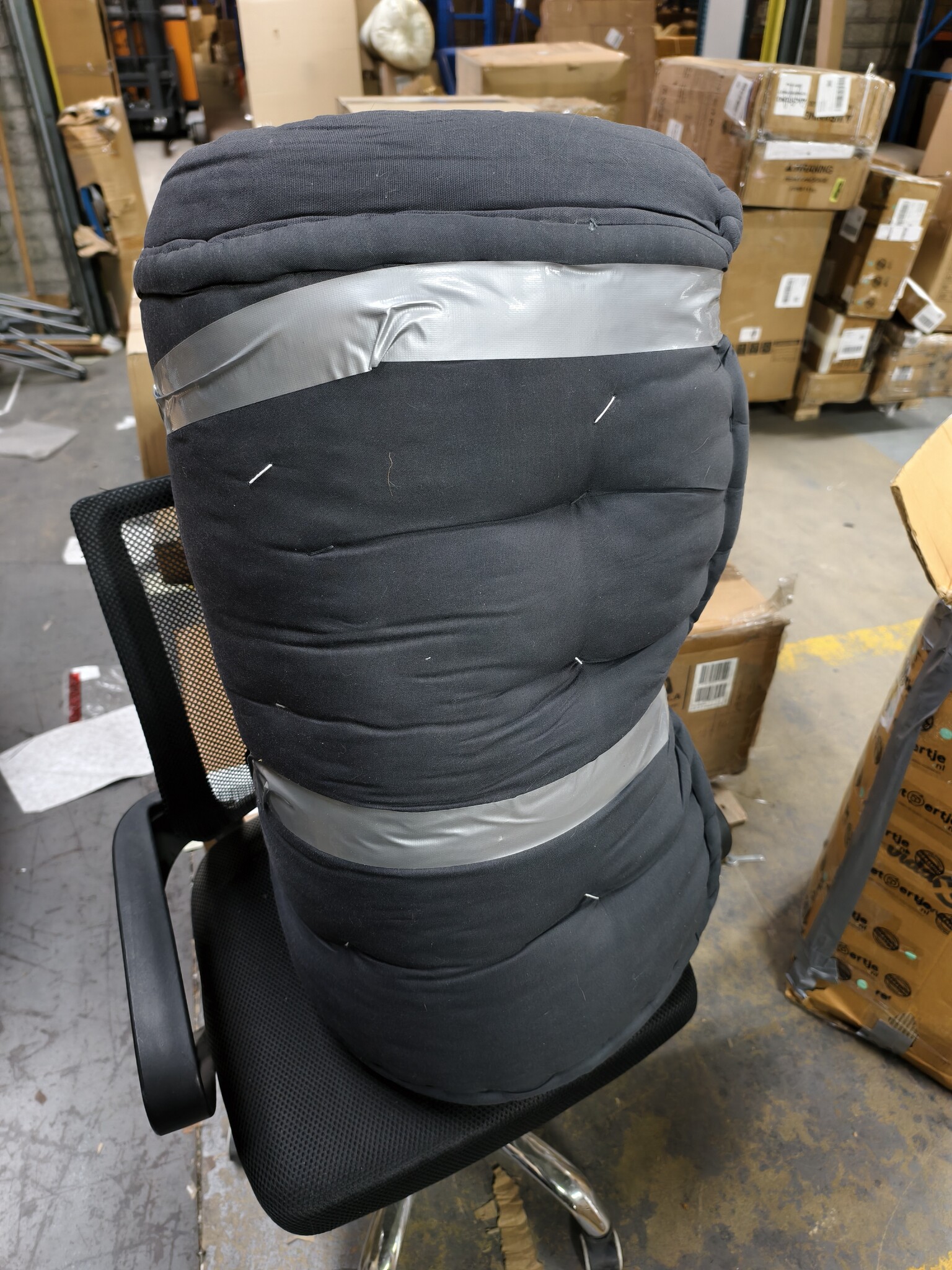 vidaXL Poef modulair 70x70x54 stof antracietkleurig