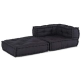vidaXL Poef modulair 70x70x54 stof antracietkleurig