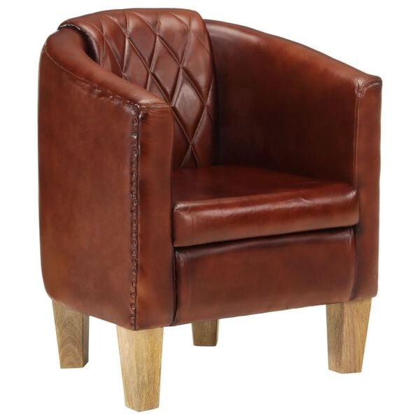 vidaXL Kuipstoel Leer Bruin - 35% Korting!