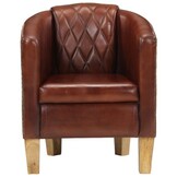 vidaXL Kuipstoel Leer Bruin - 35% Korting!