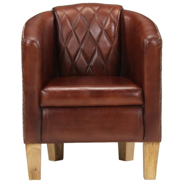 vidaXL Kuipstoel Leer Bruin - 35% Korting!