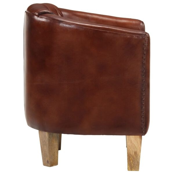 vidaXL Kuipstoel Leer Bruin - 35% Korting!