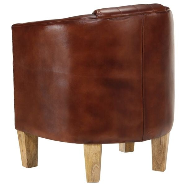 vidaXL Kuipstoel Leer Bruin - 35% Korting!