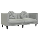 VidaXL 2-zitsbank Velours Lichtgrijs - 41% Korting