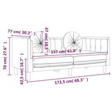 VidaXL 2-zitsbank Velours Lichtgrijs - 41% Korting