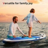 Abahub SUP Board Opblaasbaar, 320x78x15cm Stand Up Paddling Board Set, Blauw/Groen/Oranje/Rood Standup Paddle Board met Verstelbare Aluminium Peddel, Kajak Stoel, voor Kajakken, Kanoën