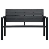 vidaXL Tuinbank hout-look 120 cm HDPE zwart