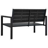 vidaXL Tuinbank hout-look 120 cm HDPE zwart