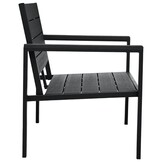 vidaXL Tuinbank hout-look 120 cm HDPE zwart