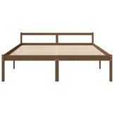 vidaXL Seniorenbed massief grenenhout honingbruin 200x200 cm