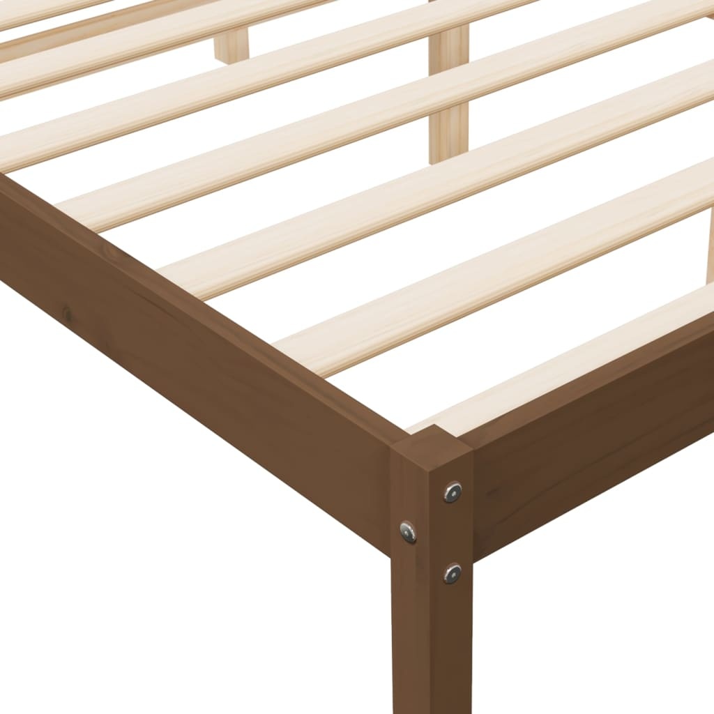 vidaXL Seniorenbed massief grenenhout honingbruin 200x200 cm