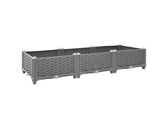 vidaXL Plantenbak verhoogd 120x40x23 cm polypropeen