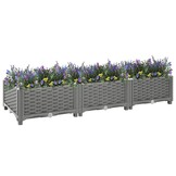 vidaXL Plantenbak verhoogd 120x40x23 cm polypropeen