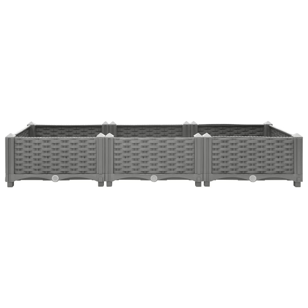 vidaXL Plantenbak verhoogd 120x40x23 cm polypropeen