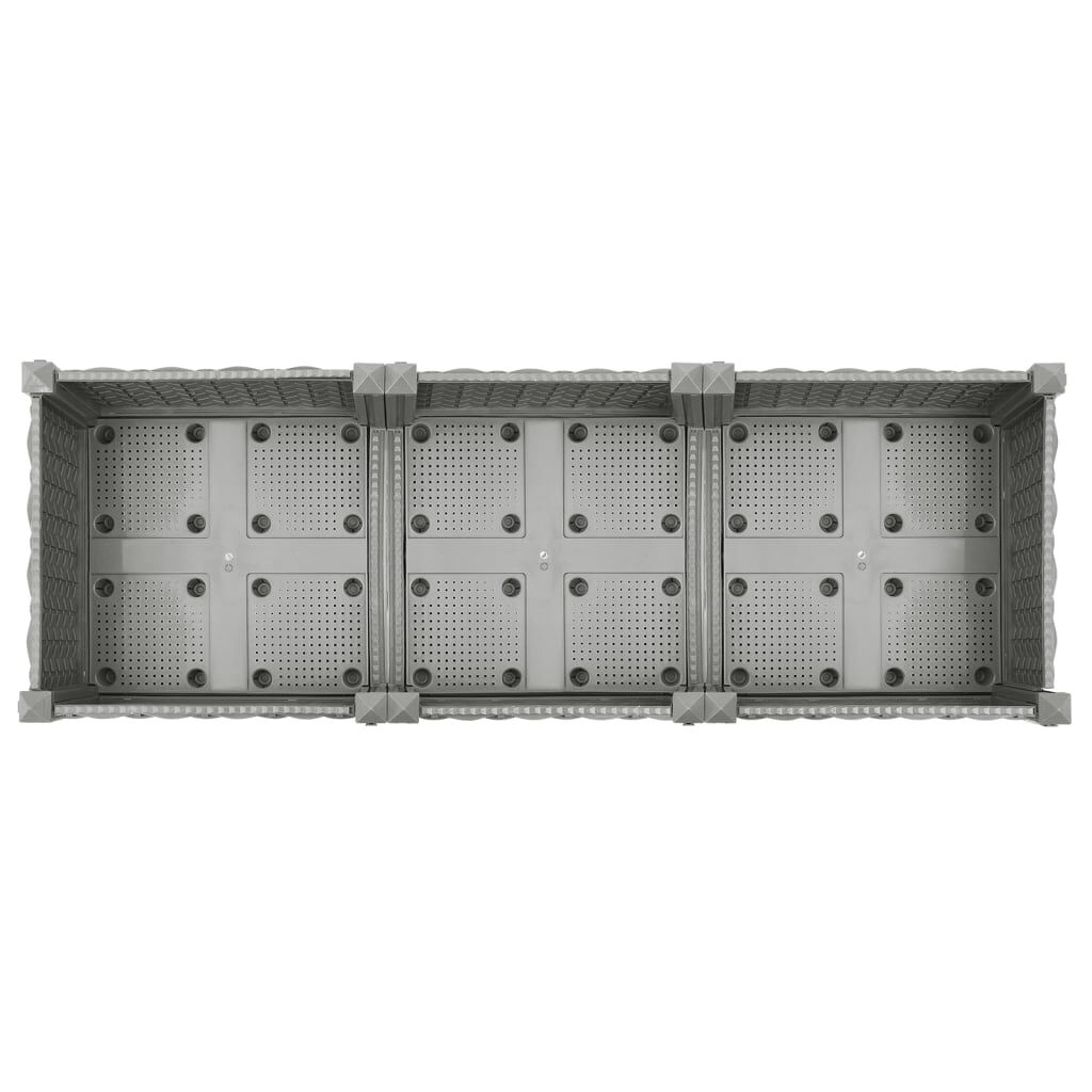 vidaXL Plantenbak verhoogd 120x40x23 cm polypropeen