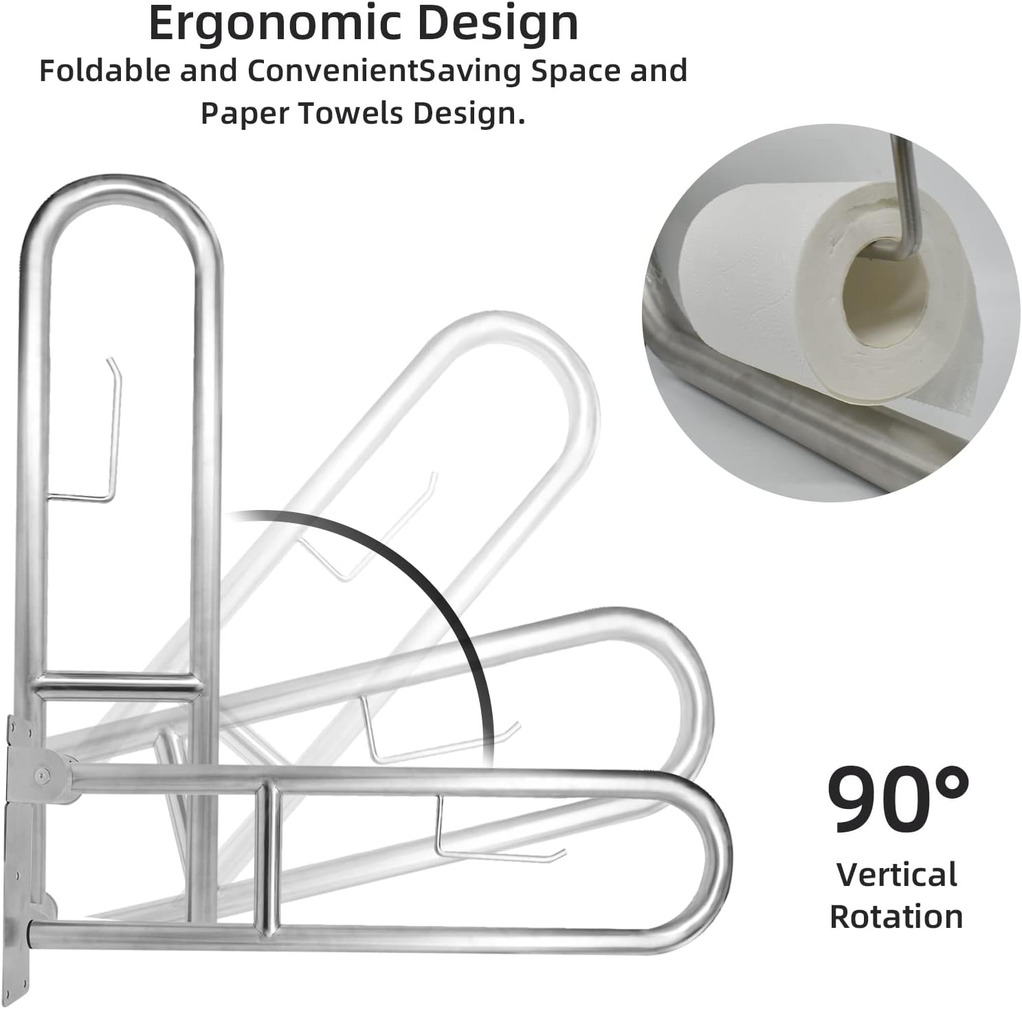 Opklapbare Toiletbeugel RVS 304 (70cm) - 34% Korting!