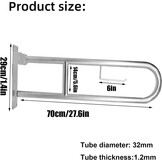 Opklapbare Toiletbeugel RVS 304 (70cm) - 34% Korting!