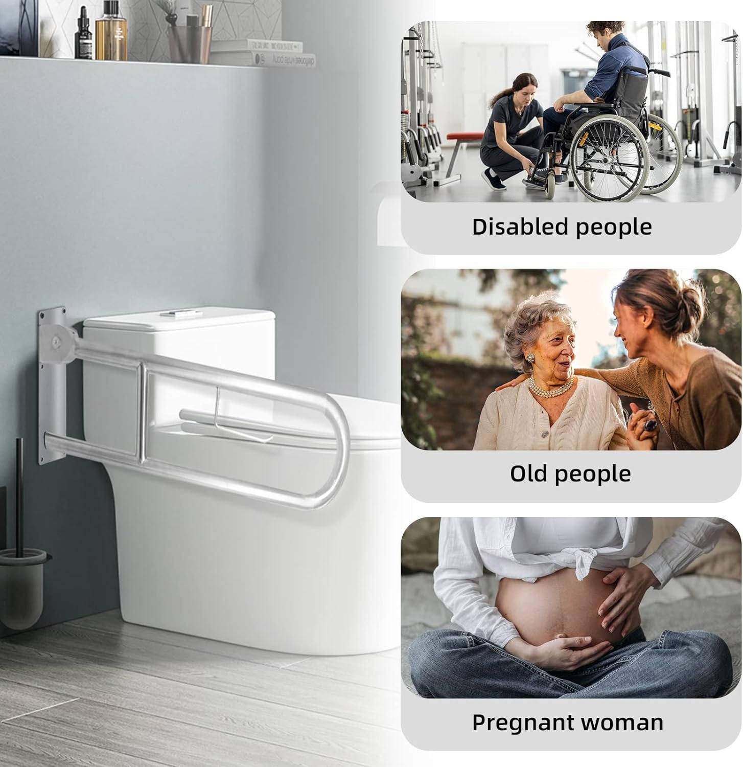 Opklapbare Toiletbeugel RVS 304 (70cm) - 34% Korting!