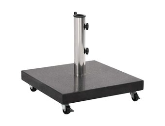 vidaXL Parasolvoet vierkant 30 kg graniet zwart