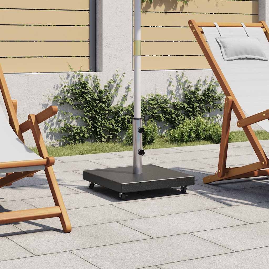 vidaXL Parasolvoet vierkant 30 kg graniet zwart