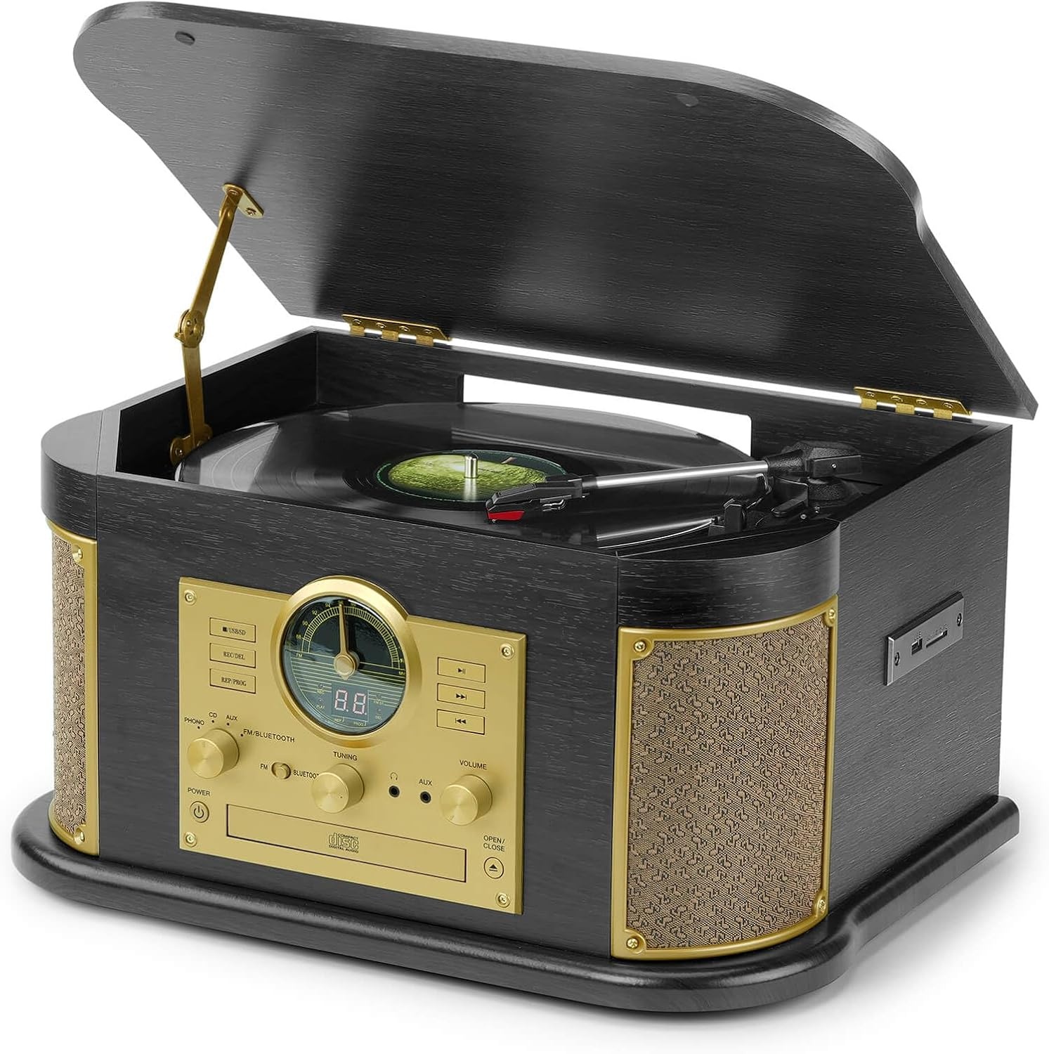 Platenspeler 30% Korting - Alles-in-één met Bluetooth & CD